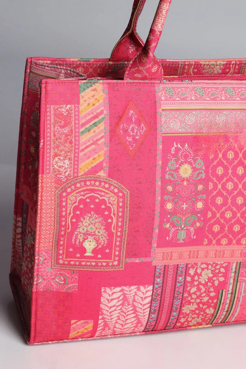Zeebon Random Boxed Pink Color Canvas Bag