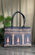 Zeeboon Canvas Tote Blue Folk
