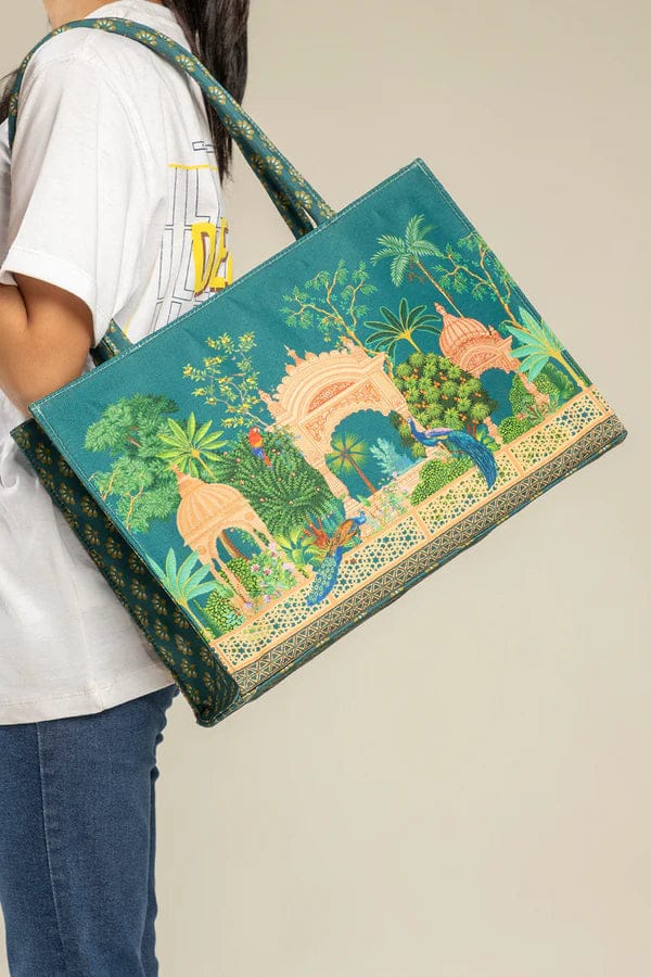 Zeeboon Canvas Tote Peacock