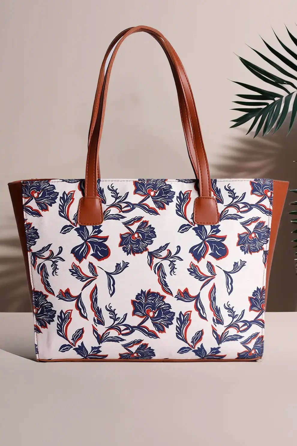 Zeeboon Side Rexine Canvas Tote SkyLeaf
